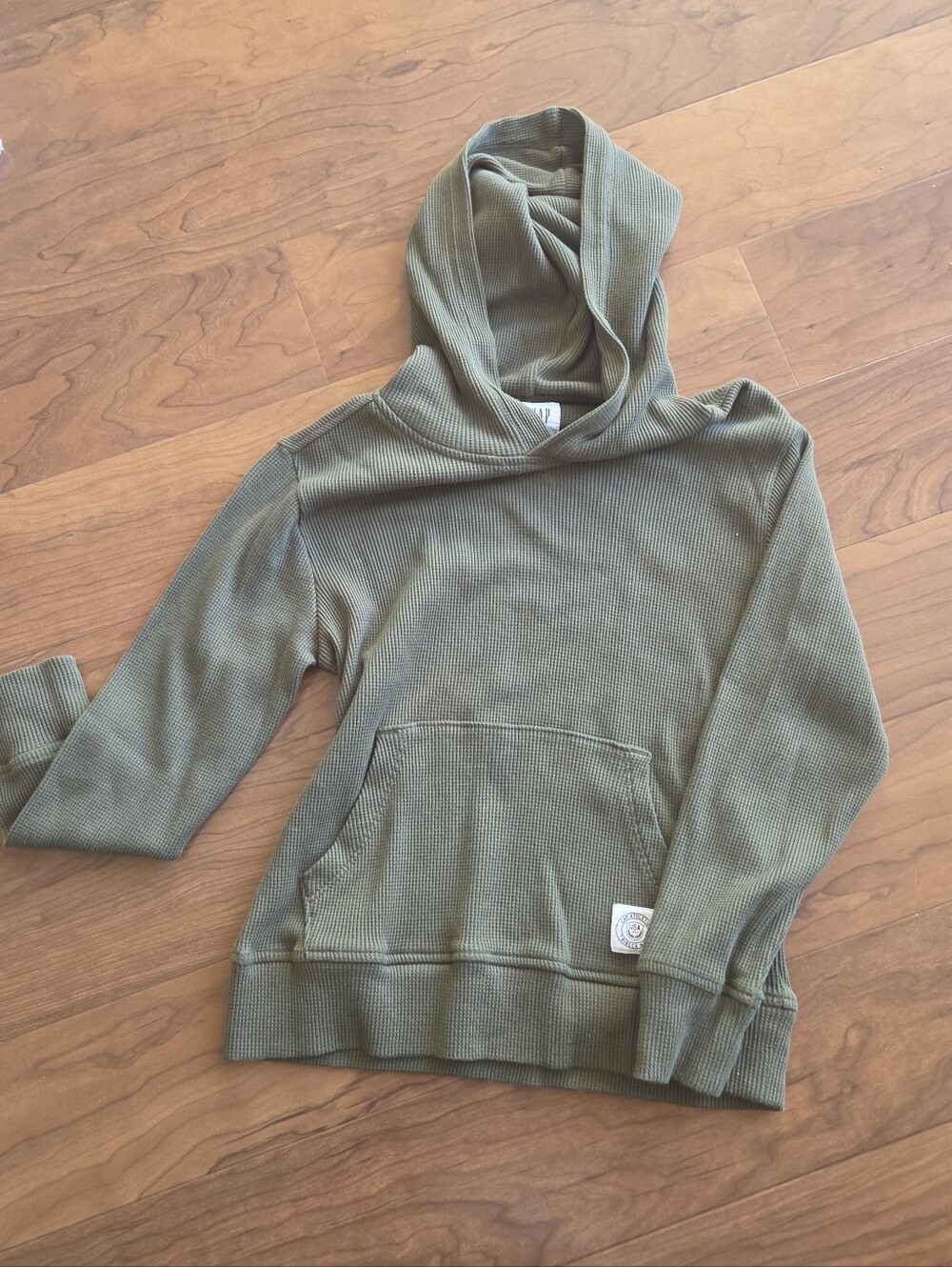 GAP Boys Green Thermal Hoodie Size M